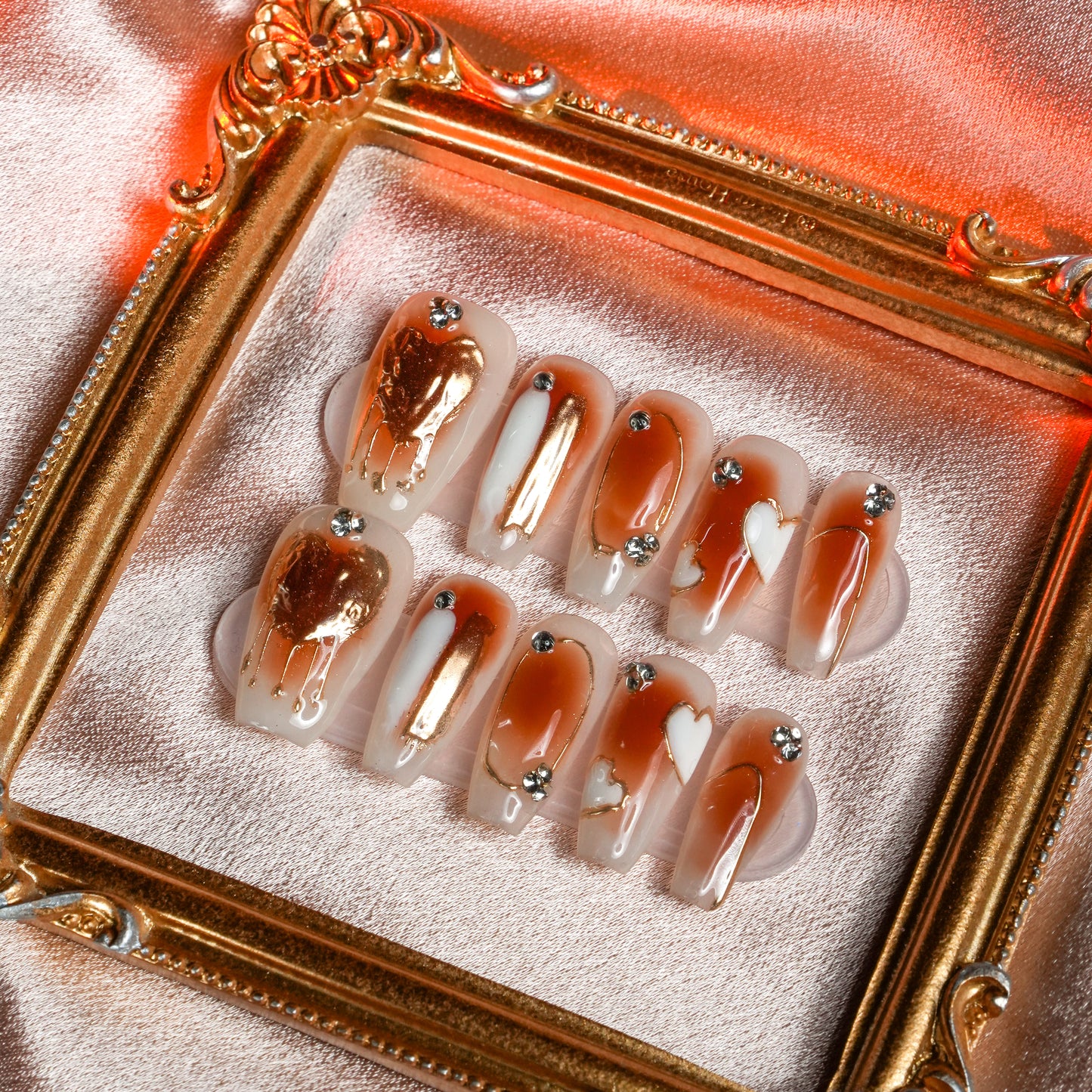 Vintage Heart High-Quality PressOn Nails